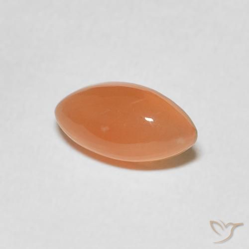Pietra di luna Arancio rossastro chiaro naturale da 1.12 ct, Taglio marquise, Traslucido