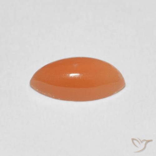 Pietra di luna Arancio rossastro chiaro naturale da 1.12 ct, Taglio marquise, Traslucido