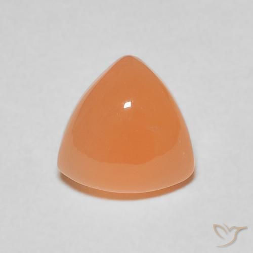 1.76ct Naturale Arancio Medio Pietra di luna, Taglio trillion, Traslucido
