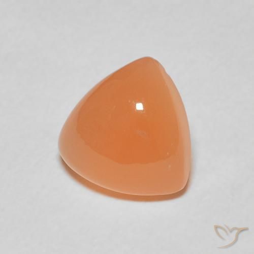 Pietra di luna Arancio Medio naturale da 1.76 ct, Taglio trillion, Traslucido