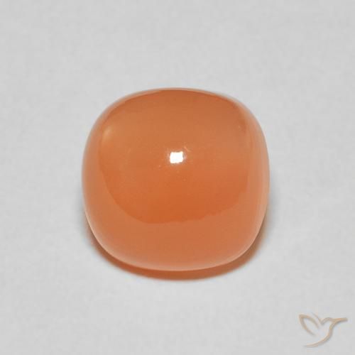 2.52ct Naturale Arancione chiaro Pietra di luna, Cuscino, Traslucido