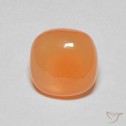 2.07ct Naturale Arancia Albicocca tiepida Warm Pietra di luna, Cuscino, Traslucido