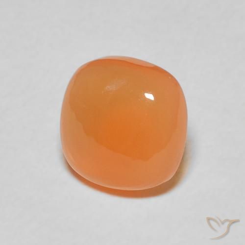 Pietra di luna Arancia Albicocca tiepida Warm naturale da 2.07 ct, Cuscino, Traslucido
