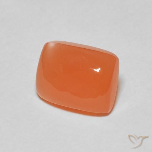 Pietra di luna Arancione scuro naturale da 2.40 ct, Cuscino, Traslucido