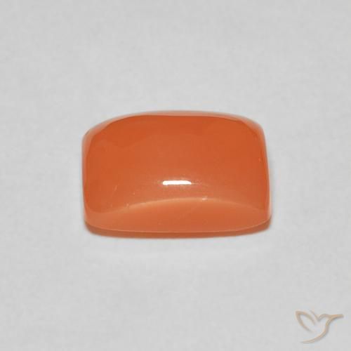 Pietra di luna Arancione scuro naturale da 2.40 ct, Cuscino, Traslucido
