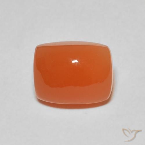 2.78ct Naturale Arancio Intenso Pietra di luna, Cuscino, Traslucido