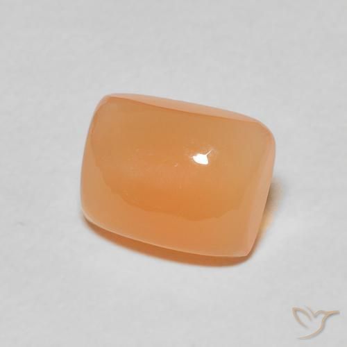 Pietra di luna Albicocca Arancia naturale da 2.53 ct, Cuscino, Traslucido