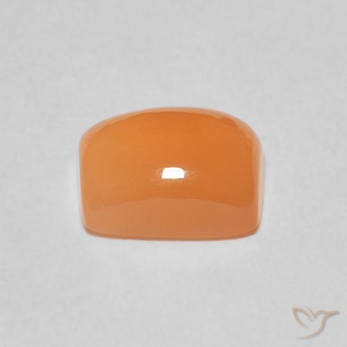 Pietra di luna Albicocca Arancia naturale da 2.53 ct, Cuscino, Traslucido