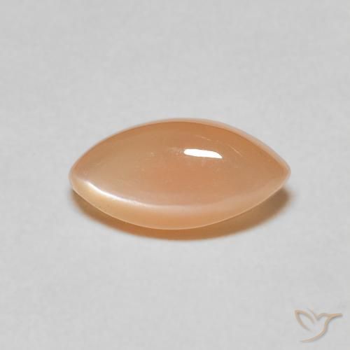 1.21ct Naturale Medium Light-Orange Pietra di luna, Taglio marquise, Traslucido