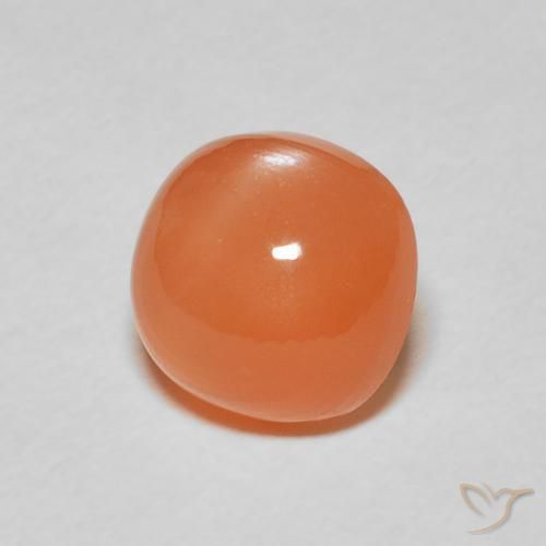 Pietra di luna Arancione rossastra naturale da 2.37 ct, Cuscino, Traslucido