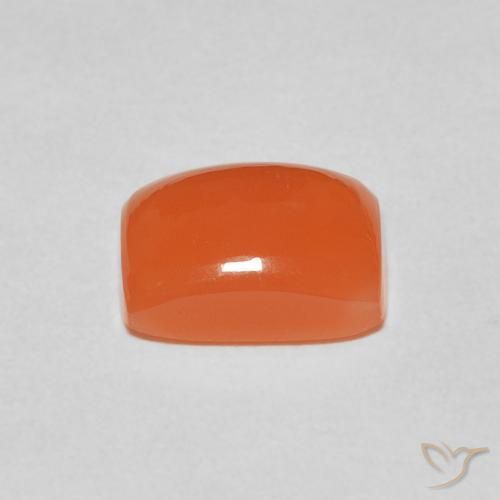 Pietra di luna Arancione rossastra naturale da 2.18 ct, Cuscino, Traslucido