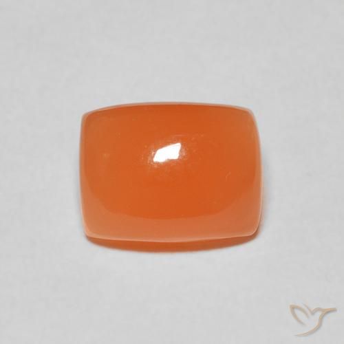 2.44ct Naturale Arancione rossastra Pietra di luna, Cuscino, Traslucido, Photo A