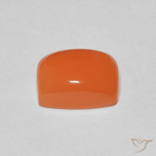 Pietra di luna Arancione rossastra naturale da 2.44 ct, Cuscino, Traslucido