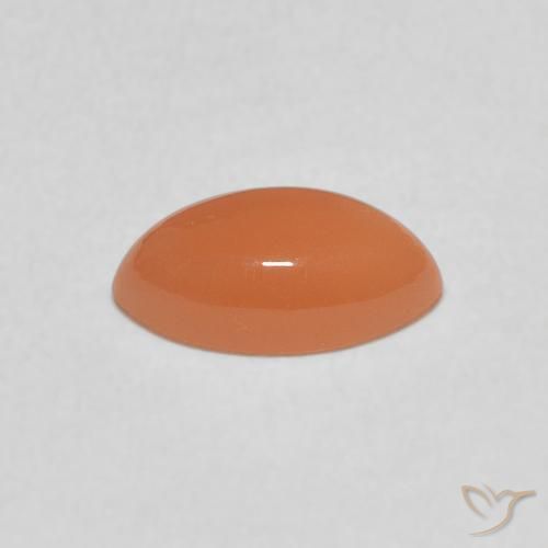 Pietra di luna Cantalupo Arancia naturale da 1.11 ct, Taglio marquise, Traslucido