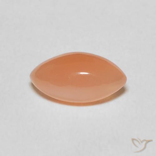 1.06ct Naturale Arancio Medio Pietra di luna, Taglio marquise, Traslucido