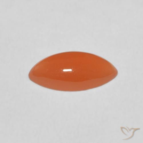 Pietra di luna Arancio Medio naturale da 0.89 ct, Taglio marquise, Traslucido