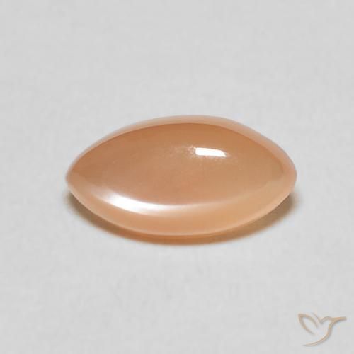 1.47ct Naturale Medium Light-Orange Pietra di luna, Taglio marquise, Traslucido