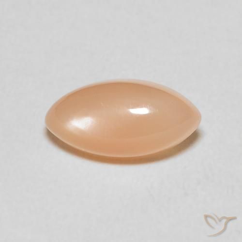 1.51ct Naturale Medium Light-Orange Pietra di luna, Taglio marquise, Traslucido