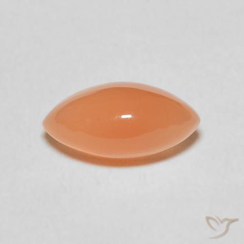 1.42ct Naturale Arancio rossastro chiaro Pietra di luna, Taglio marquise, Traslucido