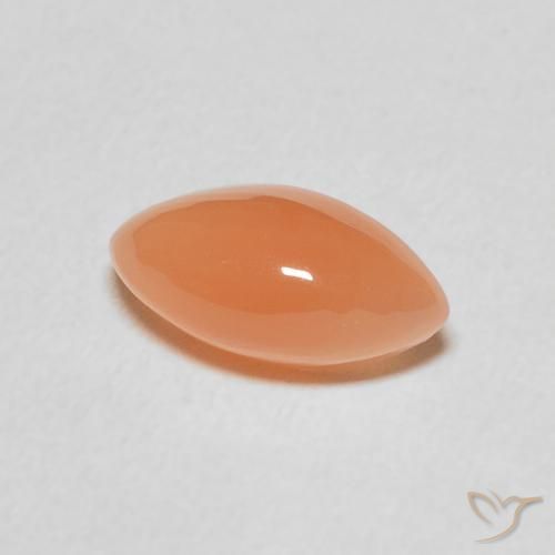 Pietra di luna Arancio rossastro chiaro naturale da 1.42 ct, Taglio marquise, Traslucido