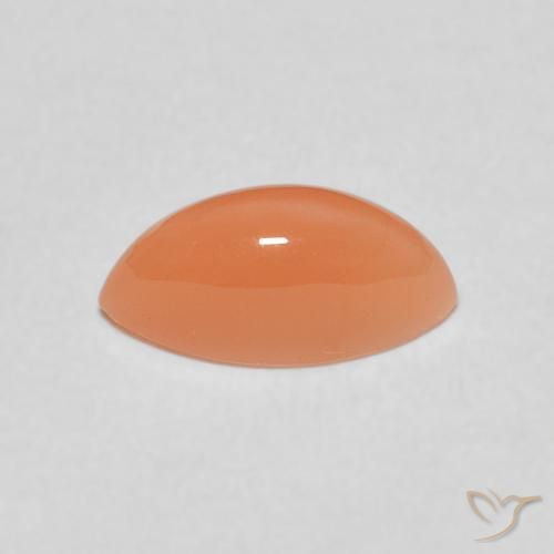 Pietra di luna Arancio rossastro chiaro naturale da 1.42 ct, Taglio marquise, Traslucido