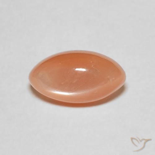 1.34ct Naturale Arancio Medio Pietra di luna, Taglio marquise, Traslucido