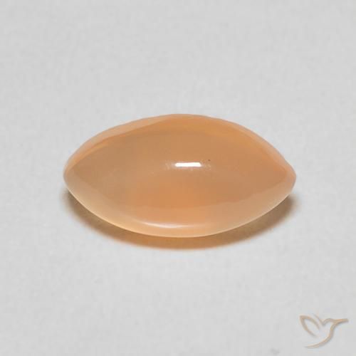 1.35ct Naturale Pesca Pietra di luna, Taglio marquise, Traslucido