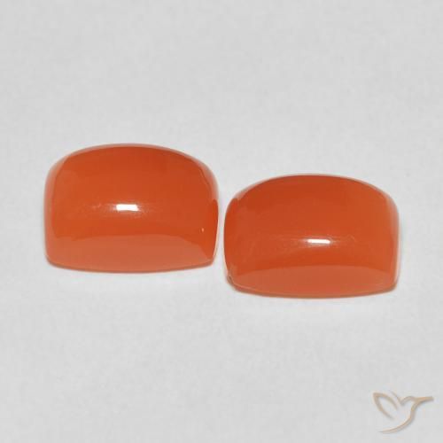 Gemme di Pietra di luna Arancio Intenso naturale da 5.03 ct, Cuscino, Traslucido