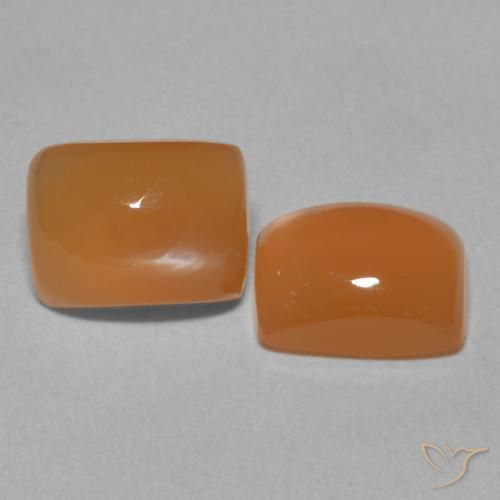 Gemme di Pietra di luna Arancia Albicocca tiepida Warm naturale da 5.07 ct, Cuscino, Traslucido