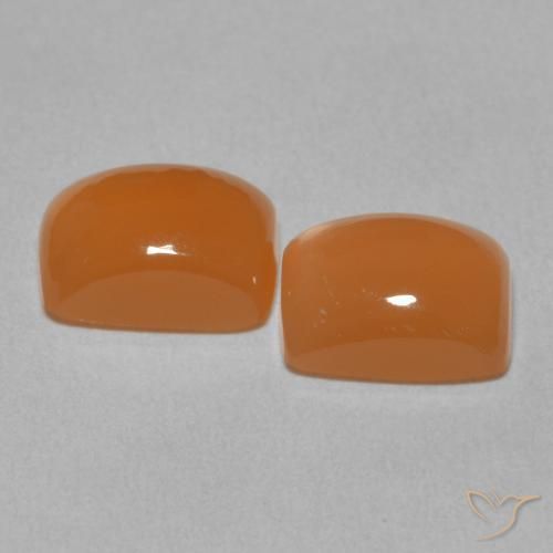Gemme di Pietra di luna Arancia Albicocca tiepida Warm naturale da 5.07 ct, Cuscino, Traslucido