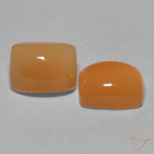 Gemme di Pietra di luna Arancione rossastra naturale da 5.14 ct, Cuscino, Traslucido