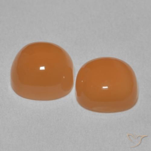 Gemme di Pietra di luna Arancione chiaro naturale da 4.54 ct, Cuscino, Traslucido