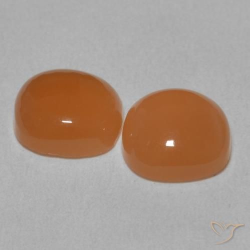 Gemme di Pietra di luna Arancia Albicocca tiepida Warm naturale da 4.03 ct, Cuscino, Traslucido