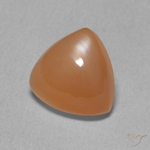 Pietra di luna Arancione rossastra naturale da 1.77 ct, Taglio trillion, Traslucido