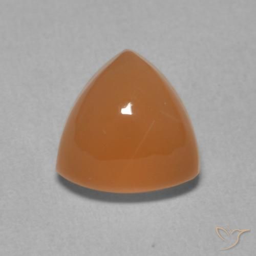 2.07ct Naturale Arancio Medio Pietra di luna, Taglio trillion, Traslucido