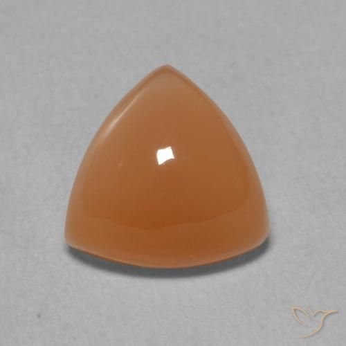 1.91ct Naturale Arancia Albicocca tiepida Warm Pietra di luna, Taglio trillion, Traslucido