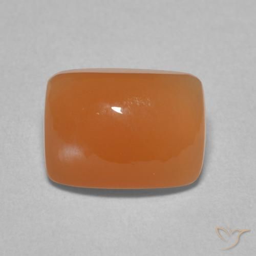 2.14ct Naturale Arancio Medio Pietra di luna, Cuscino, Traslucido