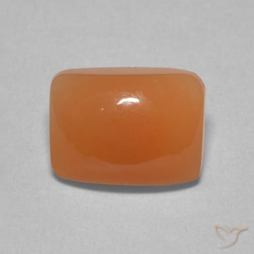 2.00ct Naturale Arancione chiaro Pietra di luna, Cuscino, Traslucido