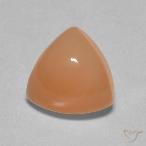 1.81ct Naturale Arancio rossastro chiaro Pietra di luna, Taglio trillion, Traslucido