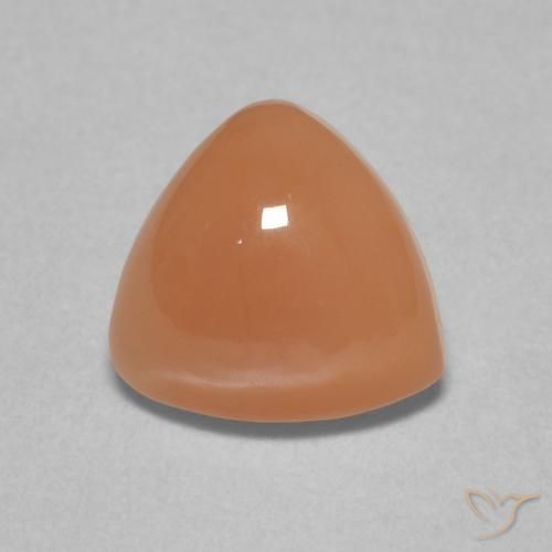 1.54ct Naturale Arancione chiaro Pietra di luna, Taglio trillion, Traslucido