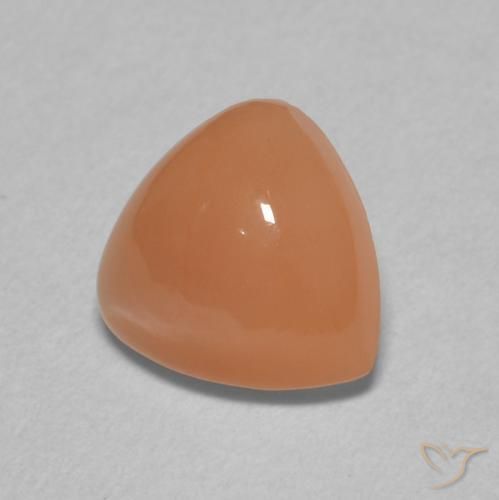 Pietra di luna Arancione chiaro naturale da 1.54 ct, Taglio trillion, Traslucido