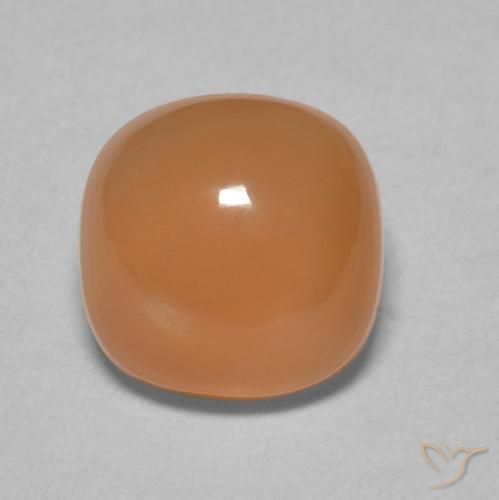 2.30ct Naturale Arancione chiaro Pietra di luna, Cuscino, Traslucido