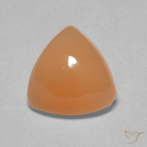 1.67ct Naturale Arancio rossastro chiaro Pietra di luna, Taglio trillion, Traslucido