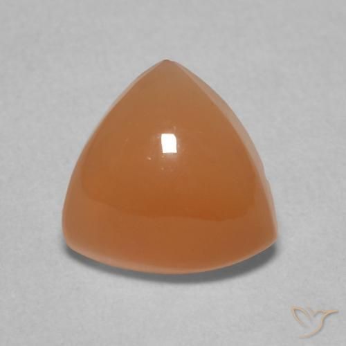 1.63ct Naturale Arancione scuro Pietra di luna, Taglio trillion, Traslucido