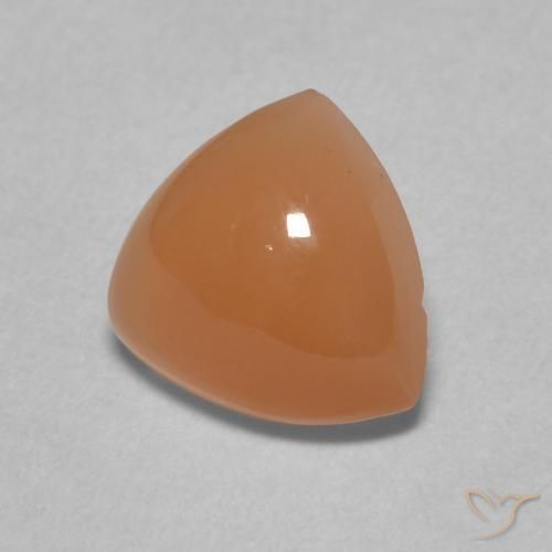 Pietra di luna Arancione scuro naturale da 1.63 ct, Taglio trillion, Traslucido