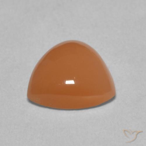 Pietra di luna Arancione scuro naturale da 1.63 ct, Taglio trillion, Traslucido