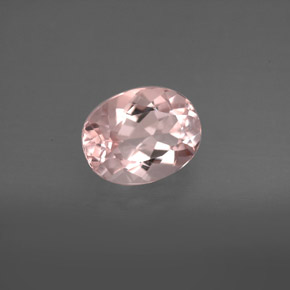 Morganite Rosa chiaro naturale da 1.70 ct, Taglio ovale, VVS