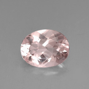 Morganite naturale rosa da 1,47 ct, taglio ovale, VVS-VS