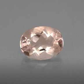 Morganite naturale rosa da 1,48 ct, taglio ovale, VVS