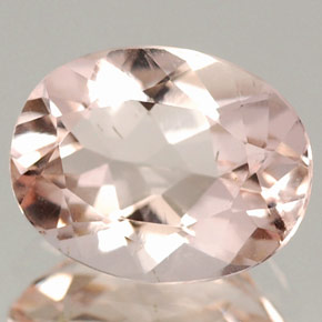 Morganite naturale rosa da 1,50 ct, taglio ovale, VVS-VS